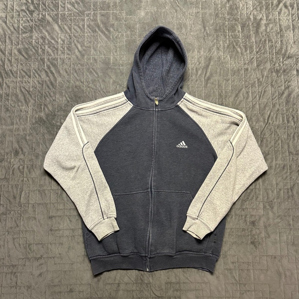 Vintage 90s y2k Adidas Embroidered Full Zip Hoodie